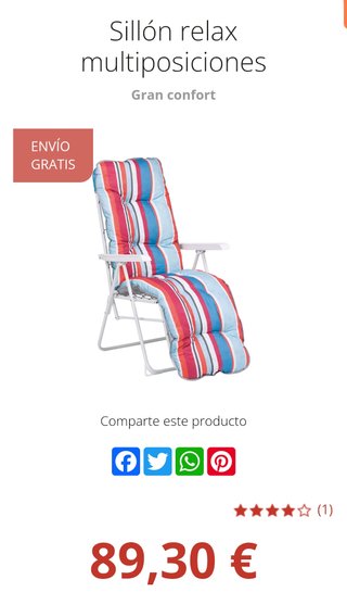 2 Sillónes relax multiposicione al precio de uno.