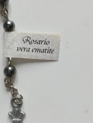 Rosario con grani Ematite Pietre Vere