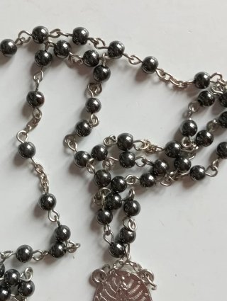 Rosario con grani Ematite Pietre Vere