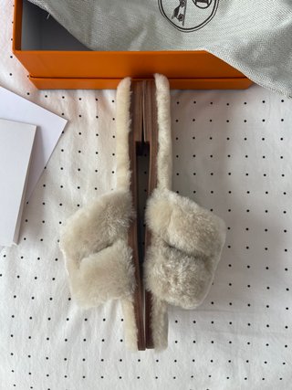 Pantufle Hermes Beige Taglia 38