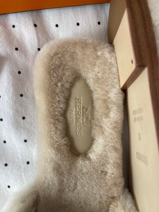 Pantufle Hermes Beige Taglia 38