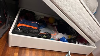 Cama abatible 105cm con almacenaje y colchón
