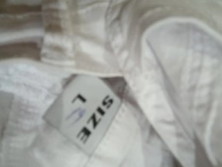 Peto vaquero blanco talla L