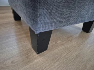 Reposapiés Puff Gris Oscuro