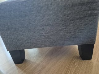 Reposapiés Puff Gris Oscuro