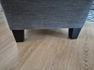 Reposapiés Puff Gris Oscuro