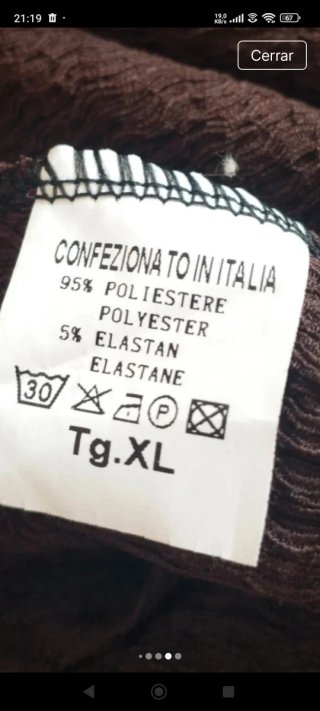 Vestido cruzado elástico marrón mujer