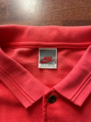 90s NIKE Center Logo Heavy Cotton Polo • Oversized