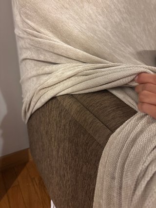 Sofá 2 plazas con funda beige