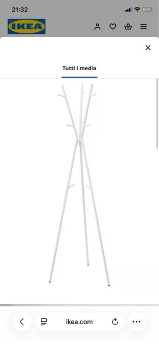Appendiabiti EKRAR IKEA bianco