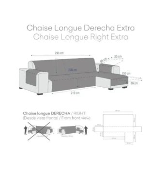 Eysa Funda de Chaise Longue práctica Oriente 290cm