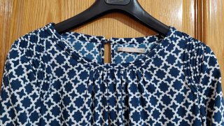 Blusa Sfera azul estampada