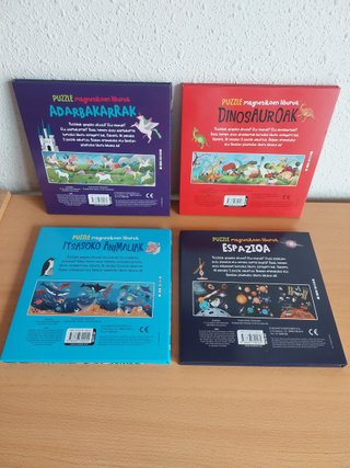 Libros con 3 puzzles imantados de 16 piezas (+3)