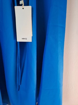Vestido Mango Azul Talla L Nuevo