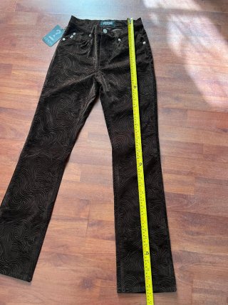 GUESS Jeans Vintage 90s Flocked Velvet Swirl Trous