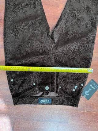GUESS Jeans Vintage 90s Flocked Velvet Swirl Trous