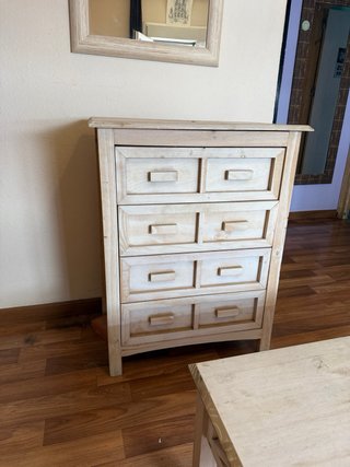 Mesa de centro de madera beige