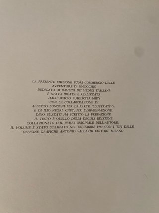 Libro Pinocchio illustrato Longoni vintage