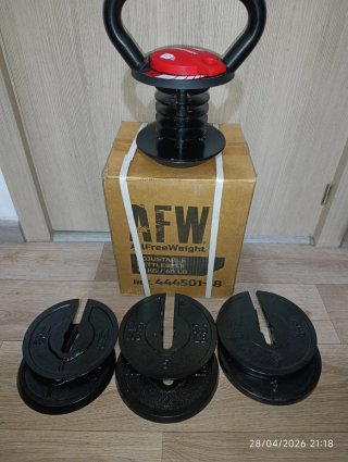 Kettlebell regolabile 18Kg AllFreeWeight 5/18Kg