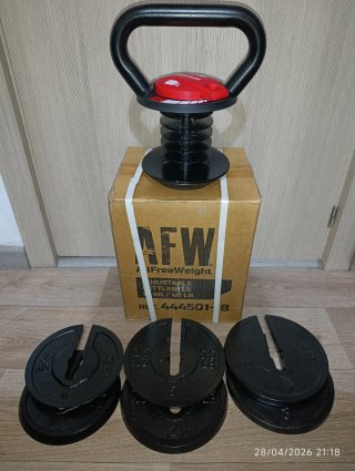 Kettlebell regolabile 18Kg AllFreeWeight 5/18Kg