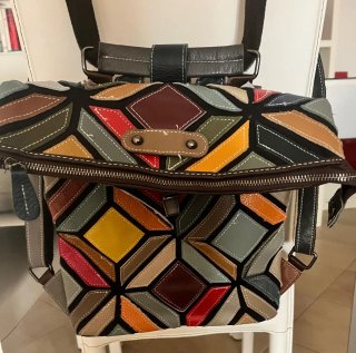 Borsa/zaino patchwork multicolor
