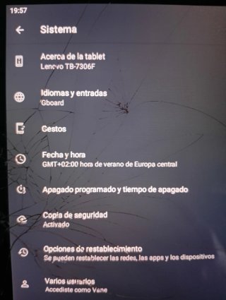 Tablet Lenovo M7 Negra (Pantalla Rota)