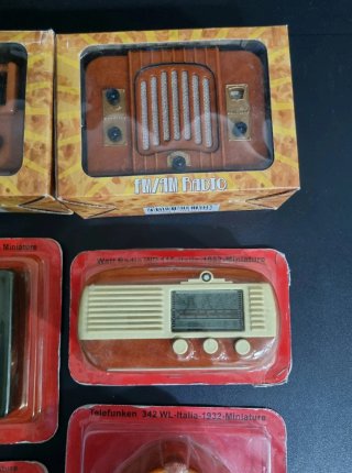 Radio antigua, lote de 9 radios miniatura nuevos