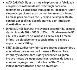 Mesa Picnic Infantil Step 2 Verde/Marrón