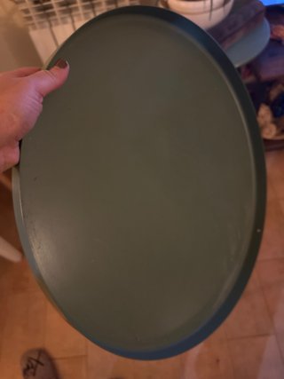 Mesa auxiliar redonda verde Ikea