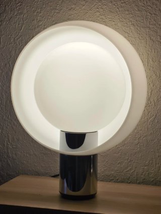 Lámpara mesa André Ricard para metalarte luna 70's