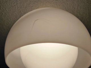Lámpara mesa André Ricard para metalarte luna 70's