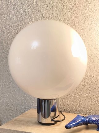 Lámpara mesa André Ricard para metalarte luna 70's