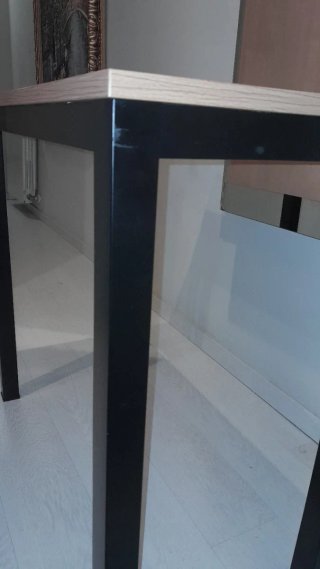 Mesa de cocina madera y metal Leroy Merlin