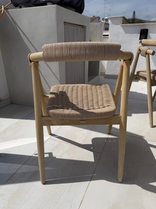 Mesa redonda madera Ø140 + 4 sillas - NUEVA