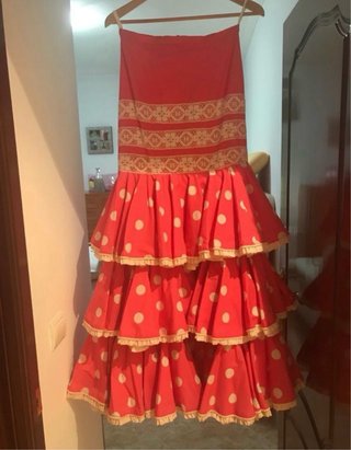 Lote de traje de flamenca verde
