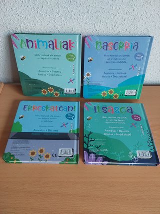Libros con solapas y texturas (euskera, 2-3 años)
