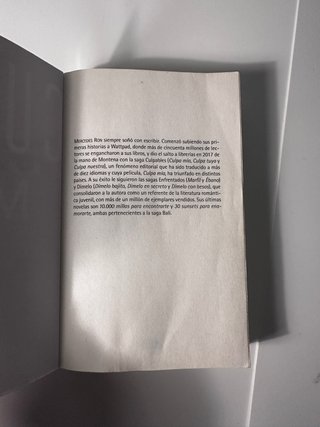 Libro CULPA MÍA (trilogia #CULPABLES1)