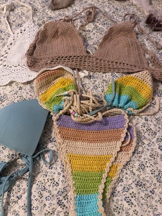 Conjunto de bikini y crochet