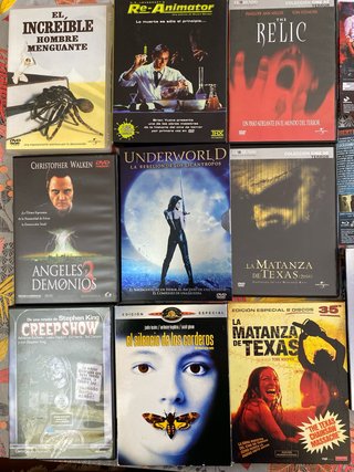 Lote cajas DVD y Blu-ray Terror (solo cajas)