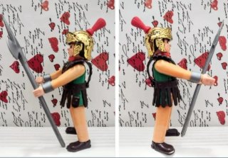 AIRGAM BOYS SOLDADO ROMANO + CATAPULTA JUGUETE ANT