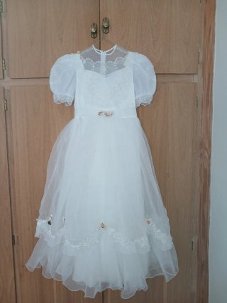 Vestido Comunión Blanco con Flores