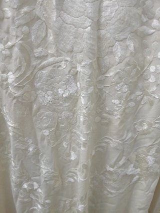 Mantón de Manila Seda Bordado Flores