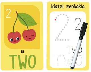 Letras y números inglés: 30 cartas+rotulador (+4)