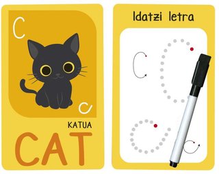 Letras y números inglés: 30 cartas+rotulador (+4)