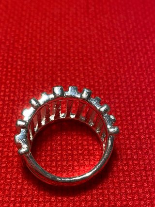Anillo plateado bisutería