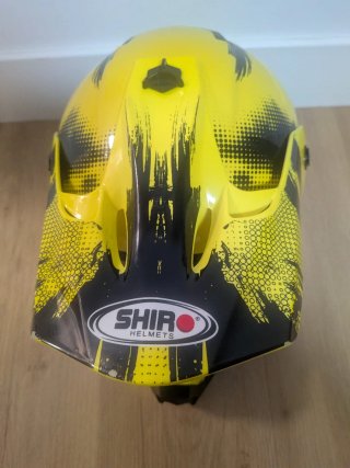 Casco Shiro Cross Niño Amarillo