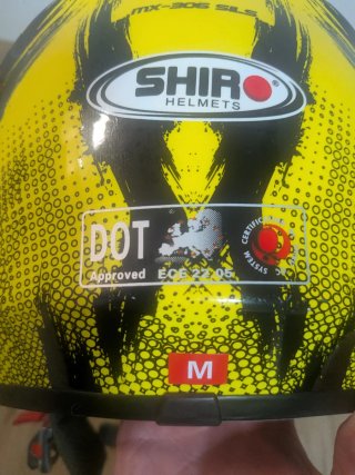 Casco Shiro Cross Niño Amarillo