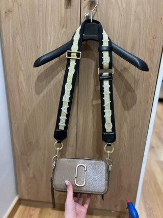 Bolso Marc Jacobs Saffiano Piel Beige/Oro