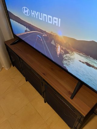 Mueble TV y Estantería Metálica Madera