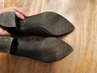 Zapatos de tacón ancho negros